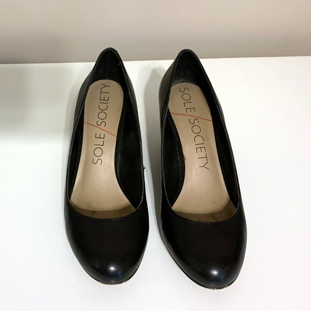 Sole Society Black Wedges 3" Heel 7